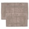 Hastings Home 2-piece 100-percent Cotton Bathmat, Reversible, Soft, Absorbent Bathroom Rugs, Taupe 910930IRY - alternate 3